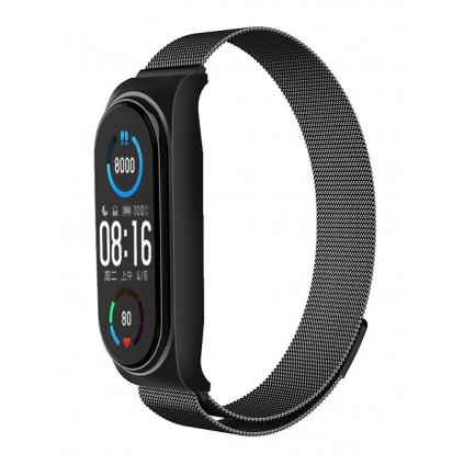 Kovový remienok Metal pre Xiaomi Mi Band 5-6 black