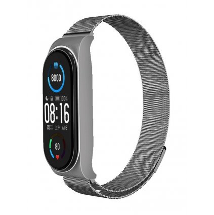 Kovový remienok Metal pre Xiaomi Mi Band 5-6 silver