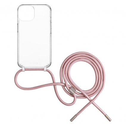 FIXED Pure Neck case s ružovou šnúrkou pre Samsung Galaxy A25 5G