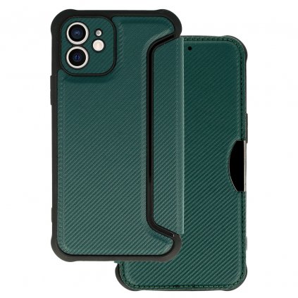 Puzdro Razor Carbon Book pre Iphone 12 dark green