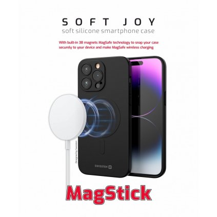 Swissten Soft Joy Magstick zadný kryt pre iPhone 12 čierny