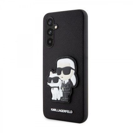 Zadný kryt Karl Lagerfeld PU Saffiano Karl a Choupette NFT na Samsung A34 black