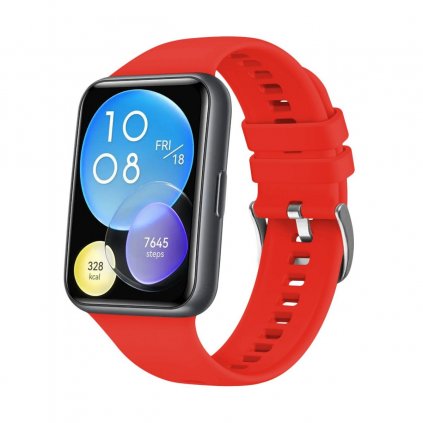 Silikónový remienok FIXED pre Huawei Watch FIT2, červený