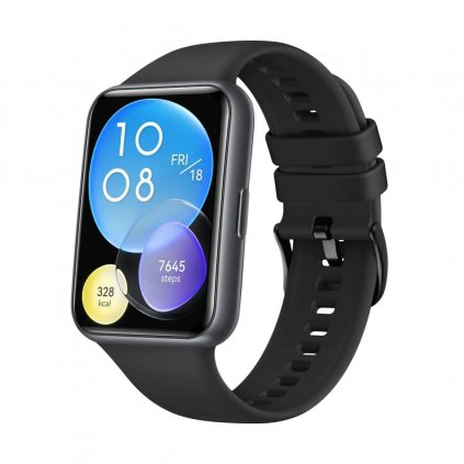 Silikónový remienok FIXED pre Huawei Watch FIT2, čierny