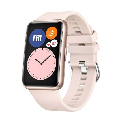 Silikónový remienok FIXED pre Huawei Watch FIT, ružový