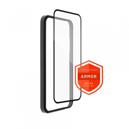Prémiové ochranné tvrdené sklo FIXED Armor s aplikátorom pre Apple iPhone 14 Pro Max, čierne