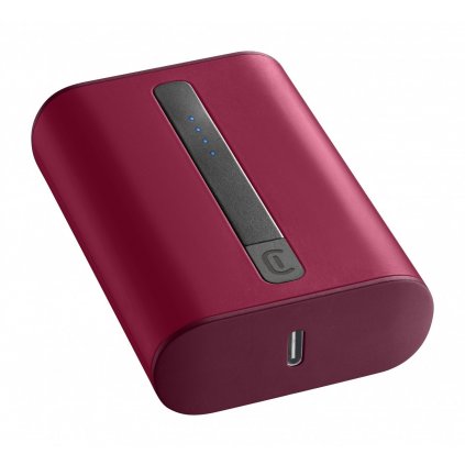 Powerbank Cellularline Thunder 10 000 mAh, červená