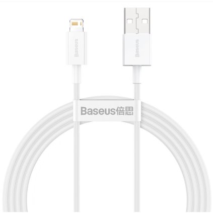 Dátový kábel Baseus CALYS-B02 Superior Fast Charging Lightning 2.4A 1.5m White