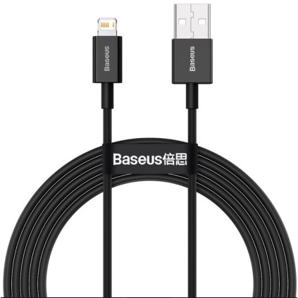 Dátový kábel Baseus CALYS-C01 Superior Fast Charging USB to Lightning 2.4A 2m Black