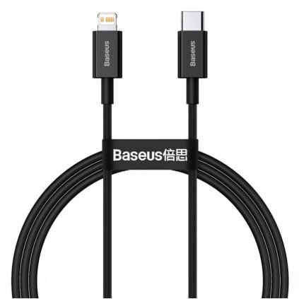 Dátový kábel Baseus CATLYS-A01 Superior Fast Charging USB-C to Lightning 20W 1m Black