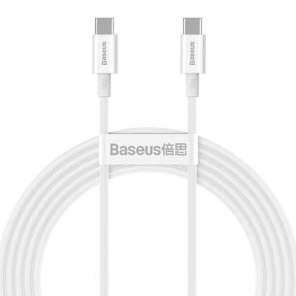 Dátový kábel Baseus CATYS-C02 Superior Fast Charging Data USB-C - USB-C 100W 2m White