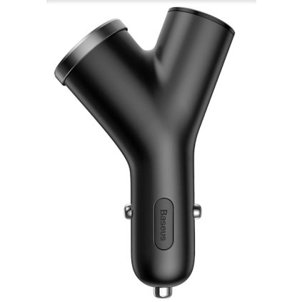 Adaptér do auta Baseus CCALL-YX01 typu Y 2xUSB + predlžovač čierny