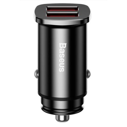 Adaptér do auta Baseus CCALL-DS01 Square 2xUSB QC3.0 30W čierny
