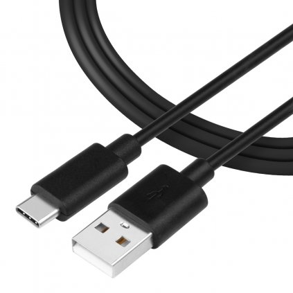 Dátový kábel Tactical Smooth Thread  USB-A/USB-C 2 m čierny