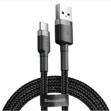 Dátový kábel Baseus CATKLF-BG1 USB-C 3A 1m sivý/čierny
