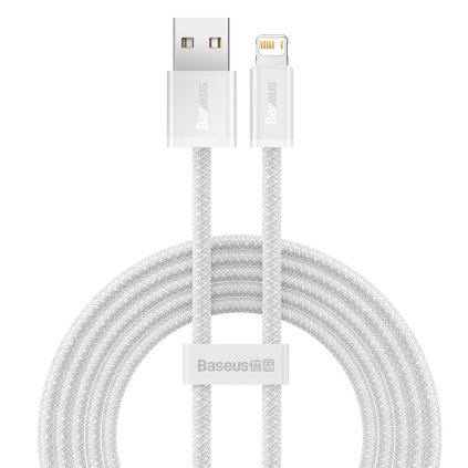 Dátový kábel Baseus CALD000502 Dynamic Series USB na Lightning 2,4 A 2 m biely