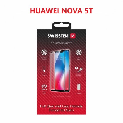 Tvrdené sklo Swissten Full Glue na huawei nova 5t čierne