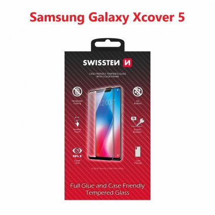 Tvrdené sklo Swissten Full Glue na samsung xcover 5 čierne