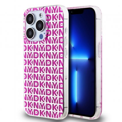 Zadný kryt DKNY PC/TPU Repeat Pattern pre iPhone 15 Pro Max Pink