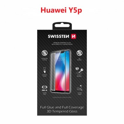 Tvrdené sklo Swissten 3D Full Glue huawei y5p čierne