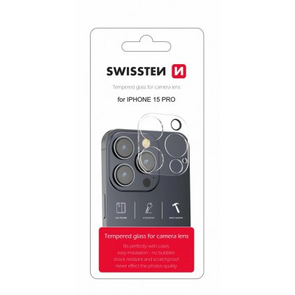 Tvrdené sklo na fotoaparát Swissten pre iPhone 15 Pro