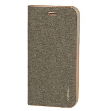 Flipové puzdro Vennus Luna Book pre Iphone 14 sivé