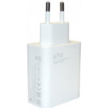 Cestovná rychlonabíjačka Xiaomi MDY-12-EH USB 67W + kábel typu C 6A biela (Bulk)