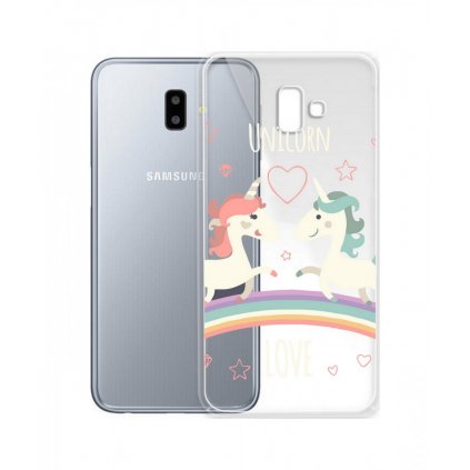Zadný silikónový kryt na Samsung J6 + Unicorn Love