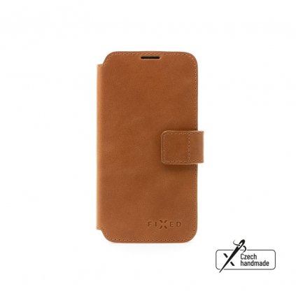 Kožené Flipové puzdro FIXED ProFit pre Samsung Galaxy A55 5G, hnedé