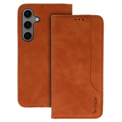 Flipové puzdro Wonder Prime pre Motorola Moto G72 hnedé