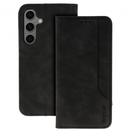 Flipové puzdro Wonder Prime pre Samsung Galaxy S21 FE čierne