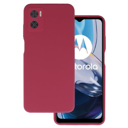 Zadný kryt Silicone Lite pre Motorola Moto E22/E22i burgundy