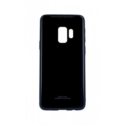 Zadný pevný kryt GLASS na Samsung S9 čierny
