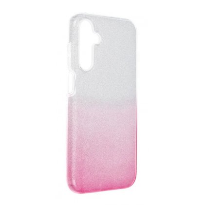Zadný pevný kryt na Samsung A55 glitter strieborno-ružový