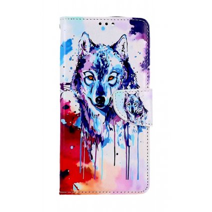 Flipové puzdro TopQ pre Xiaomi Redmi 13C 5G Kresba vlka