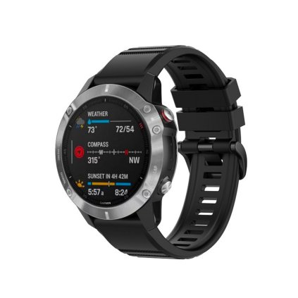 Silikónový remienok FIXED pre Garmin QuickFit 22 mm, čierny