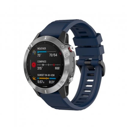 Silikónový remienok FIXED pre Garmin QuickFit 22 mm, modrý