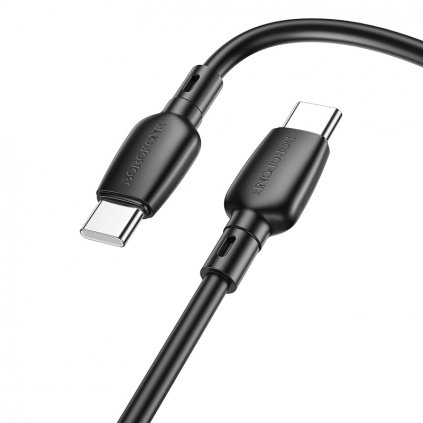 Dátový kábel Borofone BX93 Super Power- typ C na typ C - 60W 3A 1 m čierny