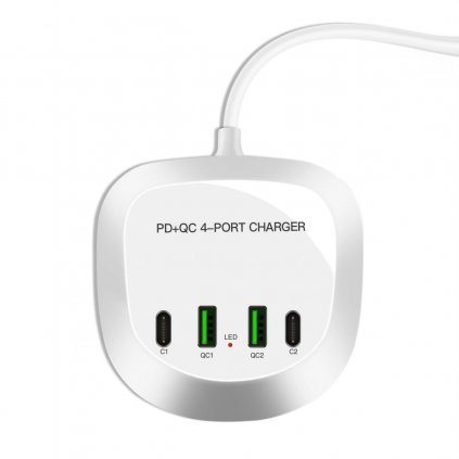 Adaptér T3P s funkciou rýchleho nabíjania 40 W biely