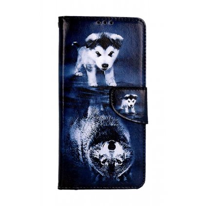 Flipové puzdro TopQ pre Xiaomi Redmi Note 13 Pro+ 5G Odraz vlka