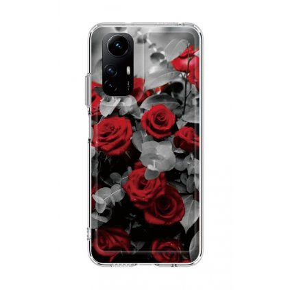 Zadný pevný kryt Image na Xiaomi Redmi Note 12S Červená ruža mix