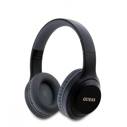 Bezdrôtové slúchadlá Stereo Guess Classic Silver Logo Black
