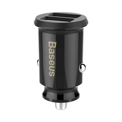 Adapter do auta Baseus CCALL-ML01 Grain 15,5 W 2x USB čierny
