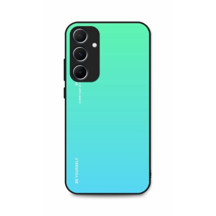 Zadný pevný kryt LUXURY na Samsung A55 dúhový zelený