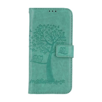 Flipové puzdro TopQ pre Samsung A55 Zelený strom sovičky