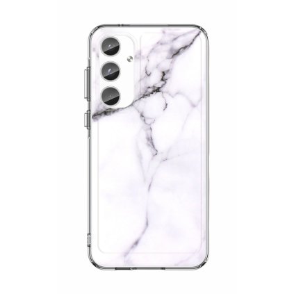 Zadný pevný kryt na Samsung A55 Mramor biely