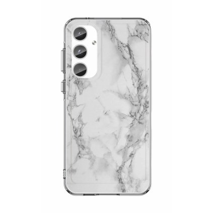 Zadný pevný kryt STYLE na Samsung A55 Mramor biely