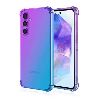 Zadný kryt pre Samsung A55 Shock dúhový fialovo-modrý