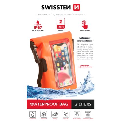 Vodotesné puzdro Swissten oranžové 2l