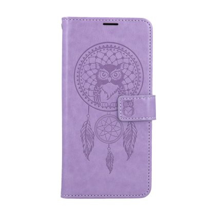 Flipové puzdro Mezzo pre Xiaomi Redmi Note 13 Lapač so sovičkou fialové